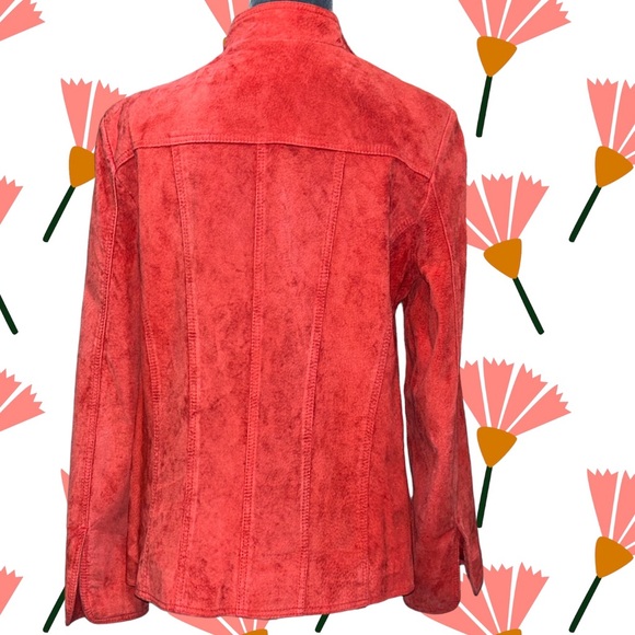 David Brooks 100% pig suede blazer jacket gold tone snap buttons tailored fit - Picture 2 of 7